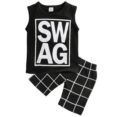

2pcs Toddler Kids Baby Boy T-shirt TopsCasual Pants Trouser Clothe Outfit Set E