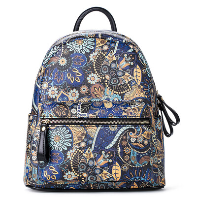 

Mrace Homme MR15C0145H Shoulder Bag Female PU Korean Tide Travel Backpack Women Floral Bags Print Flower Bags