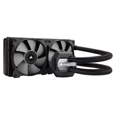 

USCorsair Hydro Series H100i V2 High Performance CPU Water Cooled Radiator Full Copper Base 240mm Dual Fan Support Multiplatform