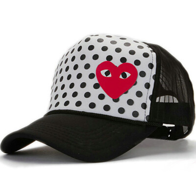 

Jingdong Supermarket Meng Si Ke MSEK MMZ160071 Men&39s Ladies Baseball Dot Love Heart Couple Hat Hat Black Black Spot