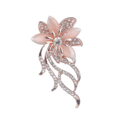 

Womens Vintage Alloy Rhinestone Crystal Flower Wedding Bridal Bouquet Brooch Pin