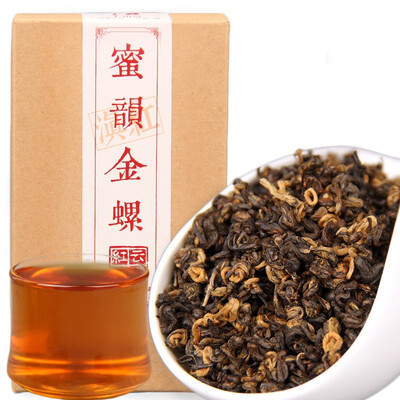 

2019 Chinese Tea Dianhong Honey Rhyme Gold Screw Black Tea Red Teas 200gbox