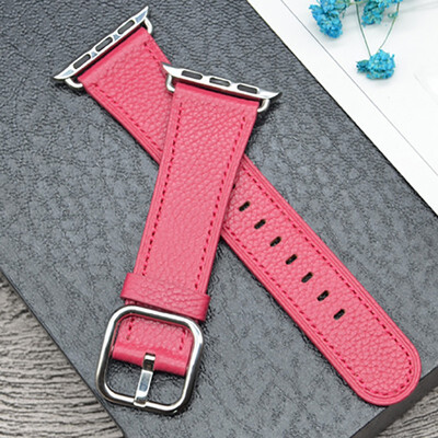 

Kebitt Leather Band for Apple Watch Series 4 3 2 1 38mm 42MM 40mm 44MM Replacement Watch Strap iWatch Band Steel Buckle