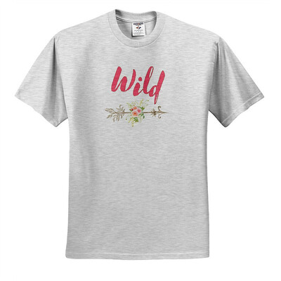 

Anne Marie Baugh - Word Art - Pink Wild With A Floral Arrow Word Art - T-Shirts