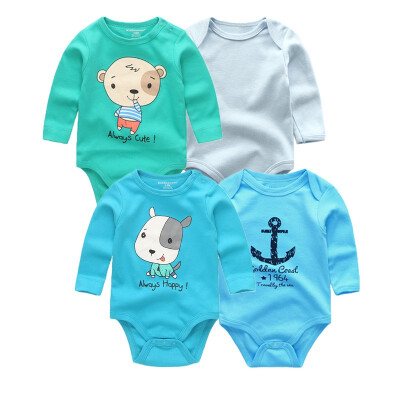 

4PCS Newborn Babywear Clothing Sets Baby Girl Clothes Cotton Rompers One-Pieces Baby Boy Clothes For Babies Bodysuits Unicorn