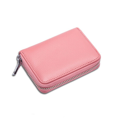 

Leather organ multi-card package RFID card set ladies zipper wallet id card set clip