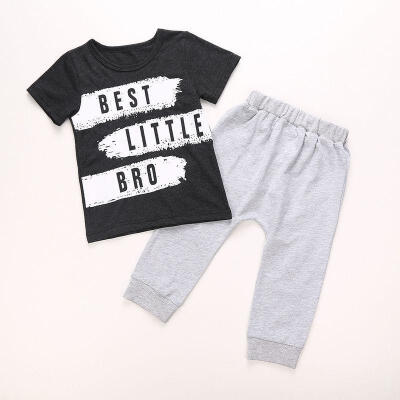 

2pcs Toddler Kids Baby Boy T-shirt TopsLong Pants Trousers Outfits Clothing Set