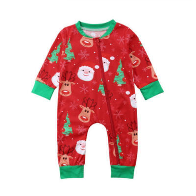 

Xmas Newborn Kids Baby Girl Boy Santa Claus Top Romper Pants Outfits Set Clothes