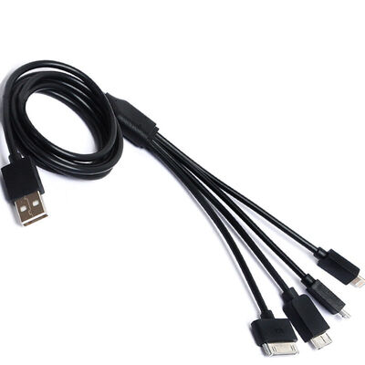 

Sanba SANBAO MU-504BK iphone5S micro USB note5 mobile phone charging line dragged four black