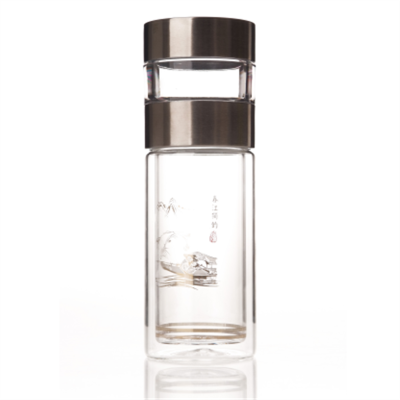 

Double Wall Clear Glass Thermos Flask 260ml FGH-2185