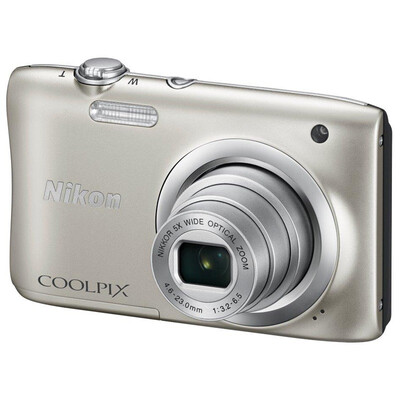 

Nikon (Nikon) Coolpix A100 компактная цифровая камера (20,05 миллиона пикселей 2,7-дюймовый экран, 5x оптический зум 26мм широкоугольный) Серебро