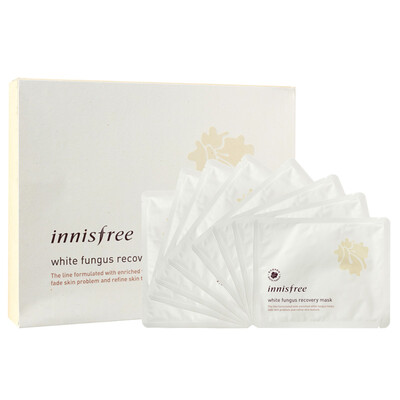 

Jingdong Innisfree Innisfree новый полупрозрачный белый гриб Ян Intensive Repair маска для лица 22ml * 8 Пьян