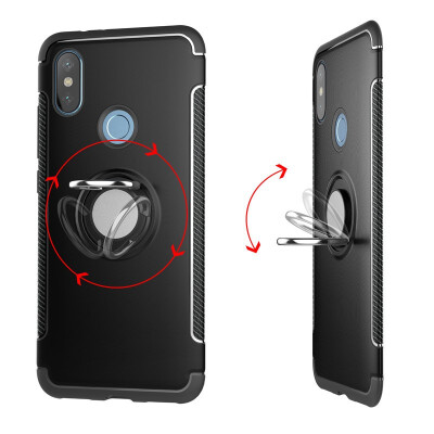 

Fivice Xiaomi MI 6X case PC metal ring shell magnetic car bracket TPU phone case