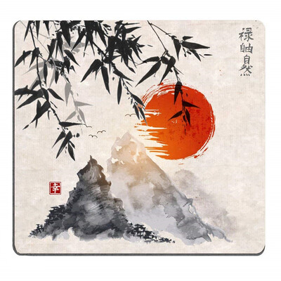 

Japanese Bamboo Trees Sun&Mountains Mouse Pad