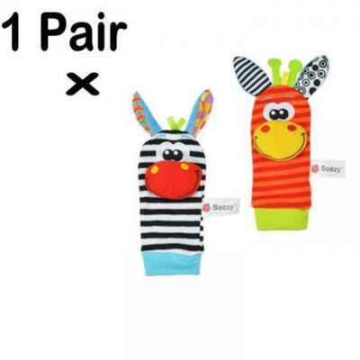 

New Baby Infant Soft Rattles Handbells Hand Foot Finders Socks Developmental Toy