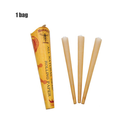 

3PcsBag King Size Cigarette Papers Pre-rolled Trumpet Smoke Pipe Natural Rolling Paper 24 BagsBox