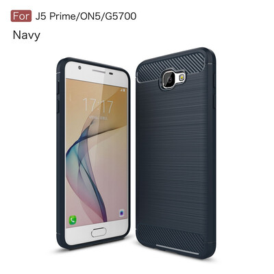 

Fivice Samsung Galaxy J5 Prime case Luxury brushed carbon fiber TPU soft shell
