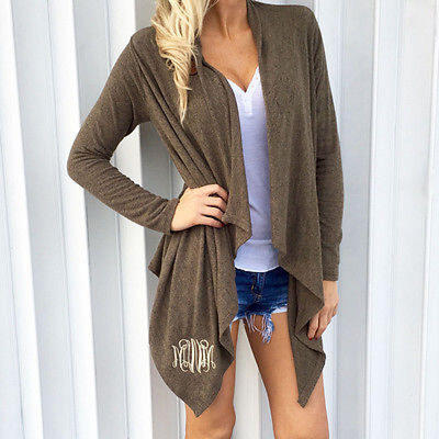 

Womens Long Sleeve Knitted Sweater Jumper Knitwear Casual Cardigan Outwear Coat