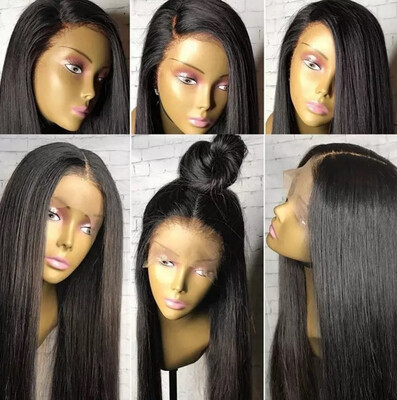 

Brazilian Human Hair Wigs For Black Women Human Hair Full Lace wig 150 density Natural Hairline baby hair bleached knots