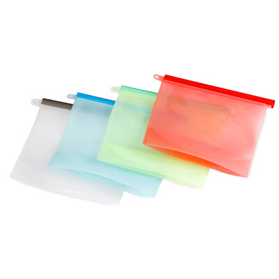 

4PCS 1000ml Reusable Silicone Storage Bags Leakproof for Freezer Preservation