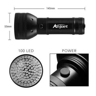 

51 LED 395 nM UV Ultra Violet Flashlight Blacklight Torch Light Lamp Aluminum