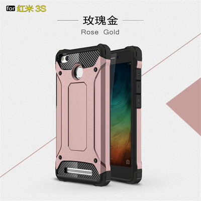 

Fivice Xiaomi Redmi 3S case Luxury Silicone Diamond Armor PC Hard Shell Phone Case