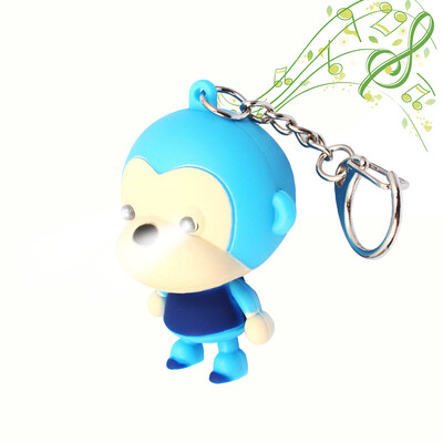 

Brelong Noise-making Cartoon Keychain with LED Light Pendant-Monkey