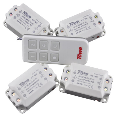 

With the (TOWE) four wireless remote control switch 220V a drag four lamps dedicated power through the wall