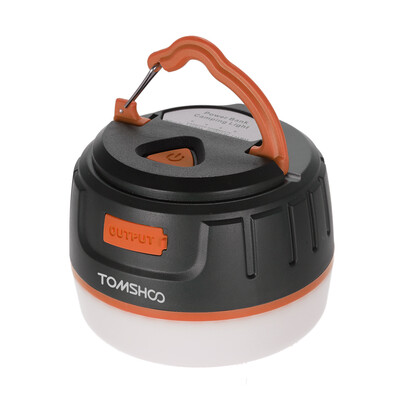 

TOMSHOO 2 in 1 LED Camping Lantern Power Bank 200LM Ultra Bright 5200mAh Rechargeable Magnetic Emergency Lantern Light Lamp