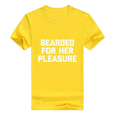 

Bearded for Her Pleasure Men T-Shirt Funny Saying Sarcastic Mens