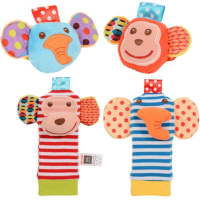 

Baby Infant Kids Multicolor Animal Soft Hand Wrist Band Foot Socks Rattles Toy