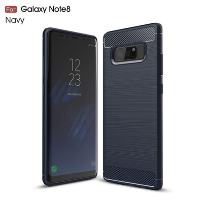 

Fivice Samsung Galaxy Note 8 case Luxury brushed carbon fiber TPU soft shell