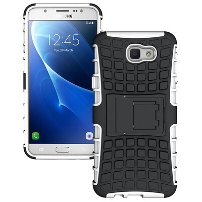 

Fivice Samsung J5 Prime Case TPU anti-fall tire pattern back clip bracket phone case