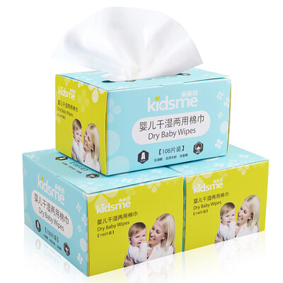 

Kiss me kidsme baby wet&dry cotton towel baby cotton hand towel extract type 108 pieces 3 boxed