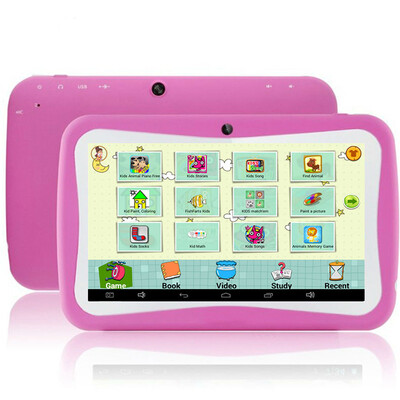 

Таблица 7-дюймовый Quad ядро Дети Дети таблетка PC 8GB RK3126 Android 5.1 MID двойственный камера & Обучающие игры App подарок на