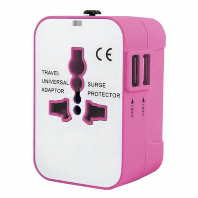 

International World Wide Universal Travel Plug Multi Charger Adapter 2 USB PORT