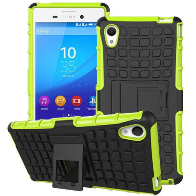 

Fivice Sony M4 Aqua Case TPU anti-fall tire pattern back clip bracket phone case