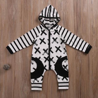 

Cotton Newborn Infant Baby Boys Hooded Outfit Clothes Romper Jumpsuit Bodysuit
