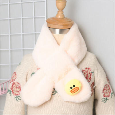 

Kids Baby Autumn Winter Warm plush bib scarf baby cartoon thick soft collar