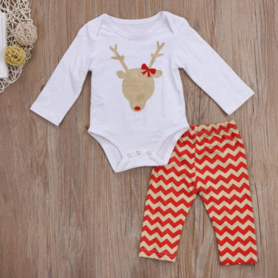 

AU Stock 3PCS Newborn Baby Girl Top Romper Long Pants Skirts Outfits Clothes Set