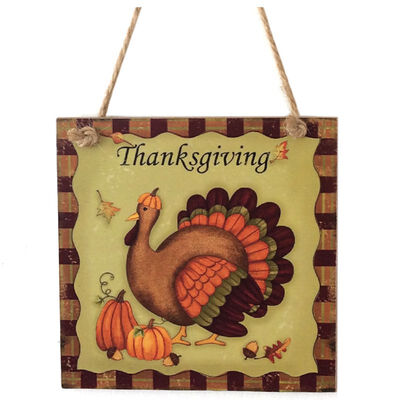

UpperX Rustic Wooden Plaque Thanksgiving Turkey Wall Art Hanging Board Thanksgiving Day Party Home Decor Accessories 151505cm