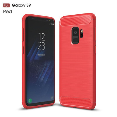 

Fivice Samsung Galaxy S9 case Luxury brushed carbon fiber TPU soft shell