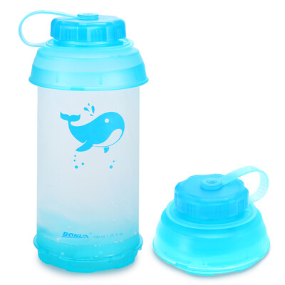 

750ml Collapsible Water Bottle Lightweight Outdoor Sports Travel Bottle for Camping Cycling Hiking Gym