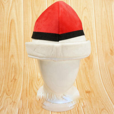 

New Cosplay Pokemon Pokeball Plush Hat Poke Ball Beanie Cap Adult Teenager Gift
