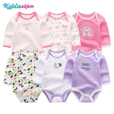 

6PCS Baby Girl Clothes Long Sleeve Bodysuits Newborn Baby Boy Clothes Cotton Babywear Girls Clothing Sets Bebe Unicorn Outwear
