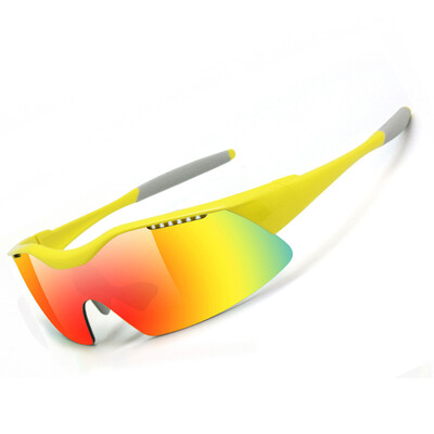 

Tuo step TSR901 bike sports outdoor riding sunglasses one lens five lenses yellow