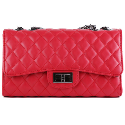 

DEER LOVE Shoulder Bag Fashion Lingge Shoulder Messenger Bag LE2015 Red