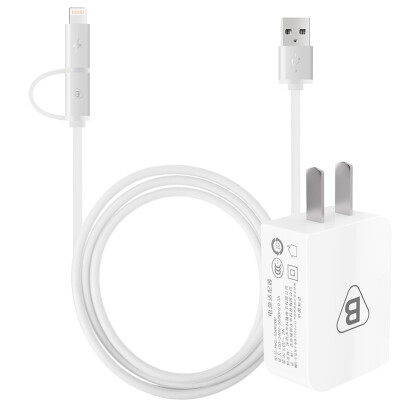 

BIAZE 5V / 2A Charger + Lightning / Micro 2-in-1 мобильный телефон кабель для передачи данных K3 серебряная поддержка Apple Andrews Samsung просо Huawei M2 + K3