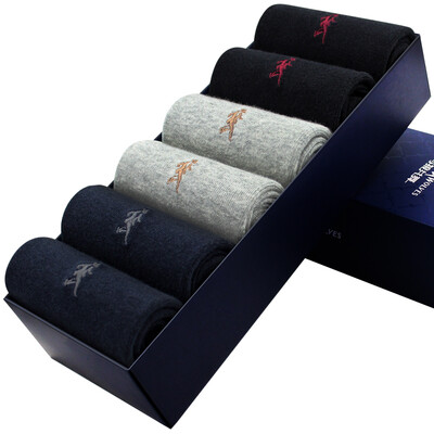 

DANCING WOLVES Mens Casual Socks 6 pairs