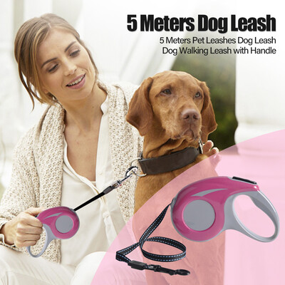 

Pet Leashes Dog Leash Dog Walking Leash with Handle Retractable 5 Meters Dog Training Leash